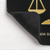 Golden Scales of Justice Theme Design Mousepad (Ecke)