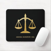 Golden Scales of Justice Theme Design Mousepad (Mit Mouse)