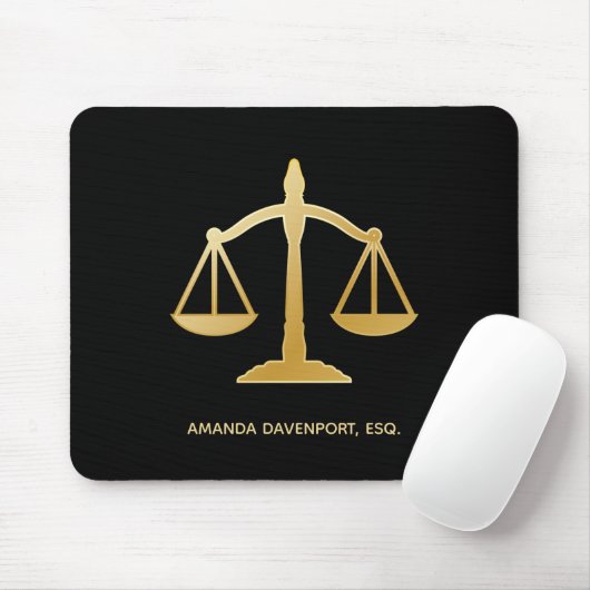 Golden Scales of Justice Theme Design Mousepad (Mit Mouse)