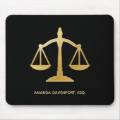 Golden Scales of Justice Theme Design Mousepad (Vorne)