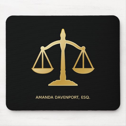 Golden Scales of Justice Theme Design Mousepad (Vorne)