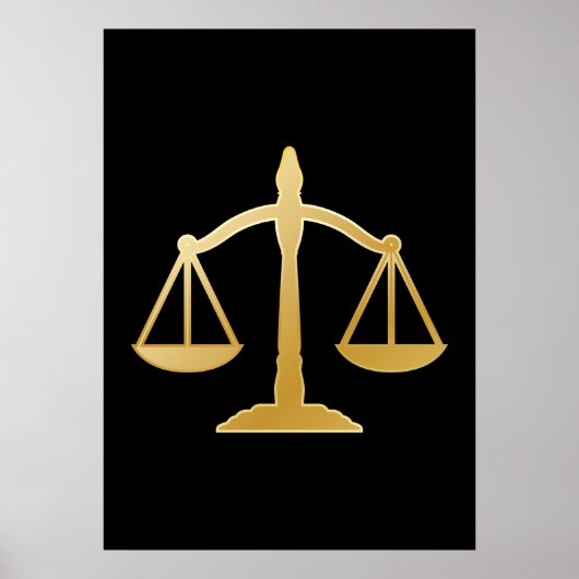 Golden Scales of Justice Theme Design Poster (Vorne)