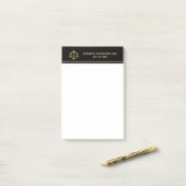 Golden Scales of Justice Theme Design Postit Post-it Klebezettel (Auf Schreibtisch)