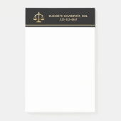 Golden Scales of Justice Theme Design Postit Post-it Klebezettel (Vorderseite)