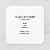 Golden Scales of Justice Theme Design Quadratische Visitenkarte (Rückseite)