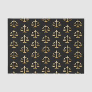 Golden Scales of Justice Theme Design Seidenpapier