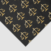Golden Scales of Justice Theme Design Seidenpapier (Ausschnitt)