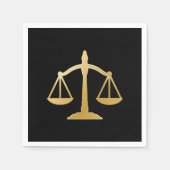Golden Scales of Justice Theme Design Serviette (Vorderseite)