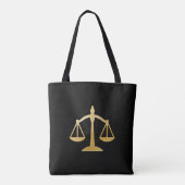 Golden Scales of Justice Theme Design Tasche (Rückseite)