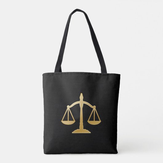 Golden Scales of Justice Theme Design Tasche (Rückseite)