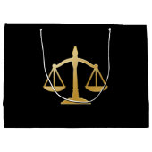 Golden Scales of Justice Theme Große Geschenktüte (Rückseite)