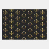 Golden Scales of Justice Theme Pattern Geschenkpapier Set (Vorderseite 3)