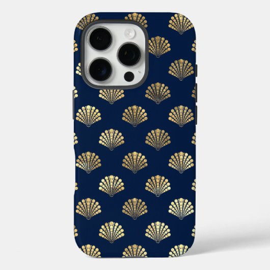 Golden Scallop auf Blue Case-Mate iPhone Hülle (Rückseite)
