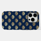 Golden Scallop auf Blue Case-Mate iPhone Hülle (Rückseite (Horizontal))