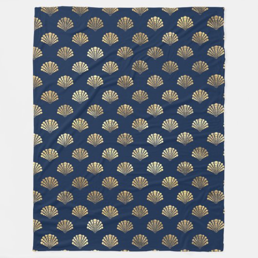 Golden Scallop auf Blue Fleecedecke (Vorderseite)
