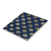 Golden Scallop auf Blue Fliese (Seite)