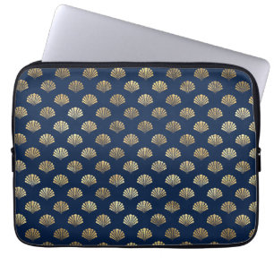Golden Scallop auf Blue Laptopschutzhülle