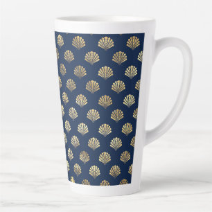 Golden Scallop auf Blue Milchtasse