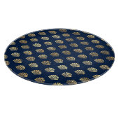 Golden Scallop auf Blue Schneidebrett (Ecke)