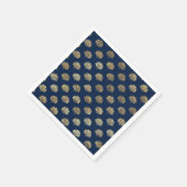 Golden Scallop auf Blue Serviette (Ecke)