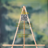 Golden Scan QR Glitzer einfach elegant Acrylschild (Neutral)