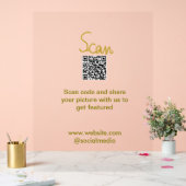 Golden Scan QR Glitzer einfach elegant Acrylschild (Hochzeit)