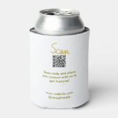 Golden Scan QR Glitzer einfach elegant Dosenkühler (Kanne Vorderseite)