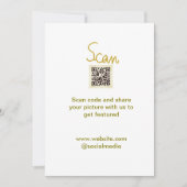 Golden Scan QR Glitzer einfach elegant Einladung (Vorderseite)