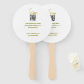 Golden Scan QR Glitzer einfach elegant Fächer (Vorne und Hinten)