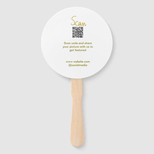 Golden Scan QR Glitzer einfach elegant Fächer (Vorderseite)