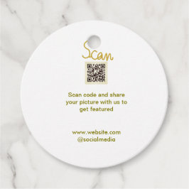 Golden Scan QR Glitzer einfach elegant Geschenkanhänger