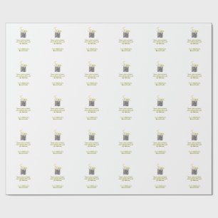 Golden Scan QR Glitzer einfach elegant Geschenkpapier
