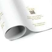 Golden Scan QR Glitzer einfach elegant Geschenkpapier (Rolleneckpunkt)