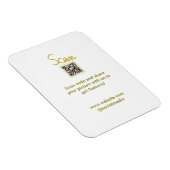 Golden Scan QR Glitzer einfach elegant Magnet (Rechte Seite)