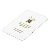 Golden Scan QR Glitzer einfach elegant Magnet (Linke Seite)