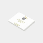 Golden Scan QR Glitzer einfach elegant Post-it Klebezettel (angewinkelt)