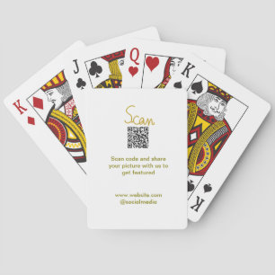 Golden Scan QR Glitzer einfach elegant Spielkarten