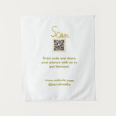 Golden Scan QR Glitzer einfach elegant Wandteppich (Vorderseite)