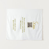 Golden Scan QR Glitzer einfach elegant Wandteppich (Vorderseite (Horizontal))