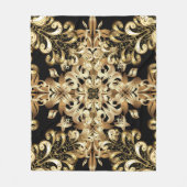 Golden Schneeflocke einfache, nahtlose Muster. Vin Fleecedecke (Vorderseite)