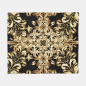 Golden Schneeflocke einfache, nahtlose Muster. Vin Fleecedecke (Vorderseite (Horizontal))