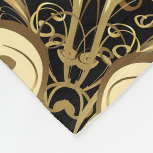 Golden Schneeflocke einfache, nahtlose Muster. Vin Fleecedecke (Ecke)