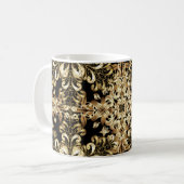 Golden Schneeflocke einfache, nahtlose Muster. Vin Kaffeetasse (Vorderseite Links)