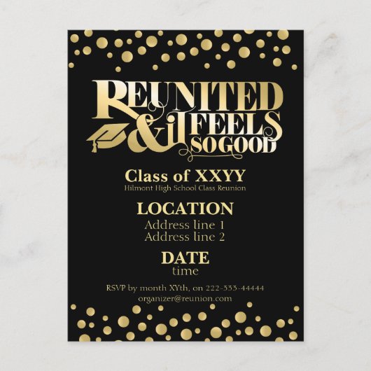 Golden school Reunion Postkarte (Vorderseite)