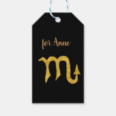 Golden Scorpio Astrologie Symbol Custom Geschenkanhänger (Vorderseite)