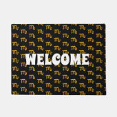 Golden Scorpio Astrologie Symbol Fußmatte (Vorderseite)