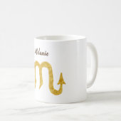 Golden Scorpio Astrologie Symbol Kaffeetasse (VorderseiteRechts)