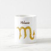 Golden Scorpio Astrologie Symbol Kaffeetasse (Mittel)