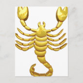Golden Scorpio Postkarte (Vorderseite)