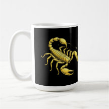 Golden Scorpion Zodiac Design mit Ornamenten